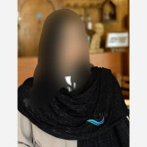 شال نخی برشکا مشکی لمه دار قواره بزرگ