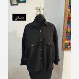مانتو پانچ کوتاه زنانه پارچه لینن قواره دار سایز بزرگ