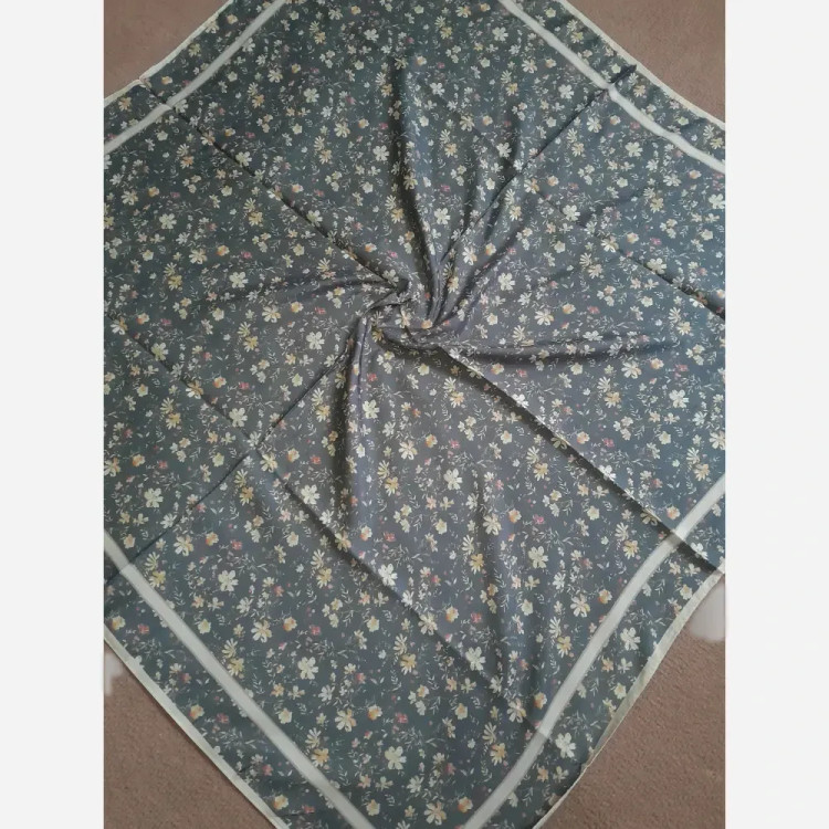 روسری نخی گل ریز تابستانی قواره 100 سانت