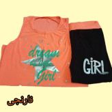 ست تاپ و شلوارک زنانه جنس فیلامنت فول کش سایز 38 تا 48