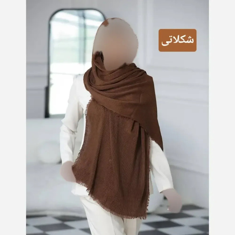 شال نخی ساده برشکا قواره 200 در 75 سانتیمتر