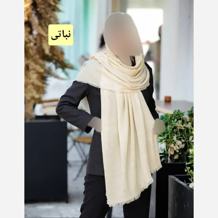 شال نخی ساده برشکا قواره 200 در 75 سانتیمتر