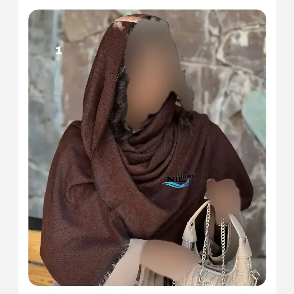 شال نخی دور ریش برشکا قواره 190 در 75 سانت