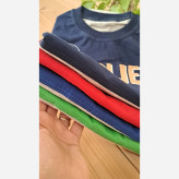 ست تیشرت و شلوارک پسرانه طرح آدمک جنس پنبه یک رو و ملانژ