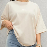تی شرت باکسی دخترانه و پسرانه طرح نایک فری سایز اسپرت و لش