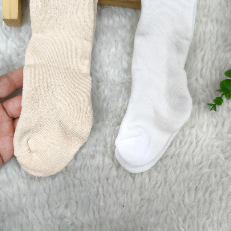 جوراب شلواری توکرکی حوله ای نوزادی دخترانه ترک ضخیم پاییزه نخی نرم لطیف سایز 6 تا 18 ماه