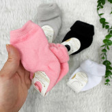 جوراب حوله ای نوزادی لب برگرد صددرصد پنبه صفر تا دو سال