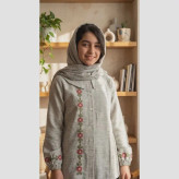 مانتو گلدوزی دخترانه و تونیک نوجوان لینن چهار فصل سایز 8 تا 15 سال