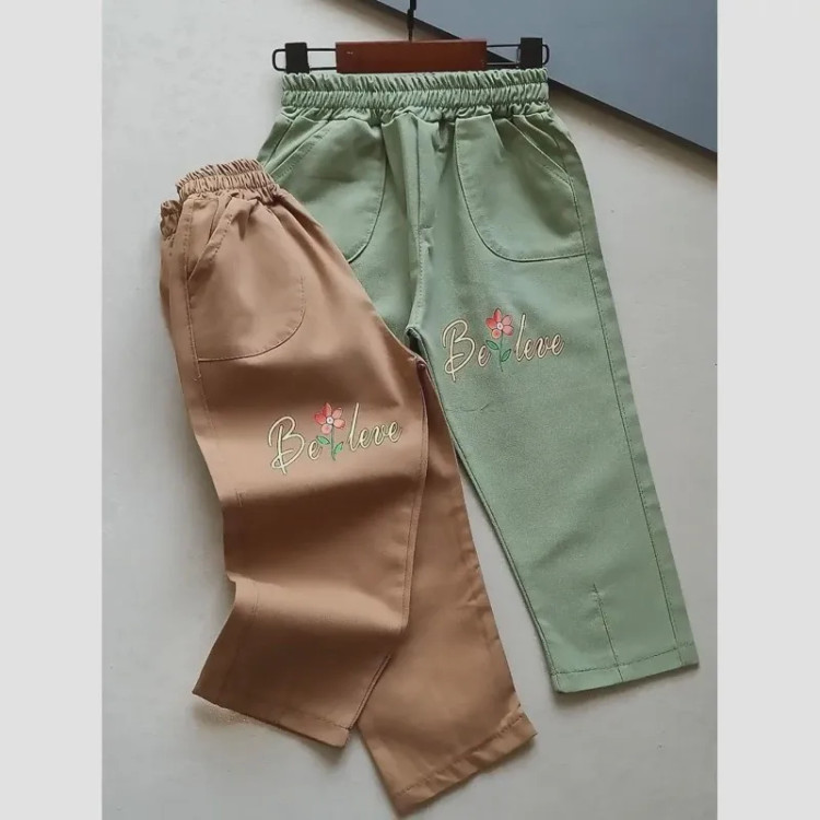 ست بلوز دورس پنبه و شلوار کتان دخترانه سایز 40 تا 60