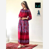 ساحلی نخی خارجی کمرکش طرح ستاره فری سایز خنک تابستانه