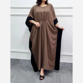 تونیک پانچ نخی سایز بزرگ زنانه خنک و آزاد مناسب سفر و روزمره قد 136