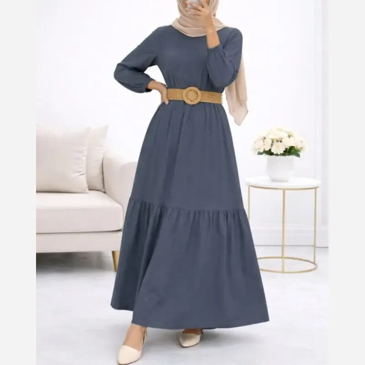 پیراهن ململ طرح آیدا یقه گره ای سایز 38 تا 48
