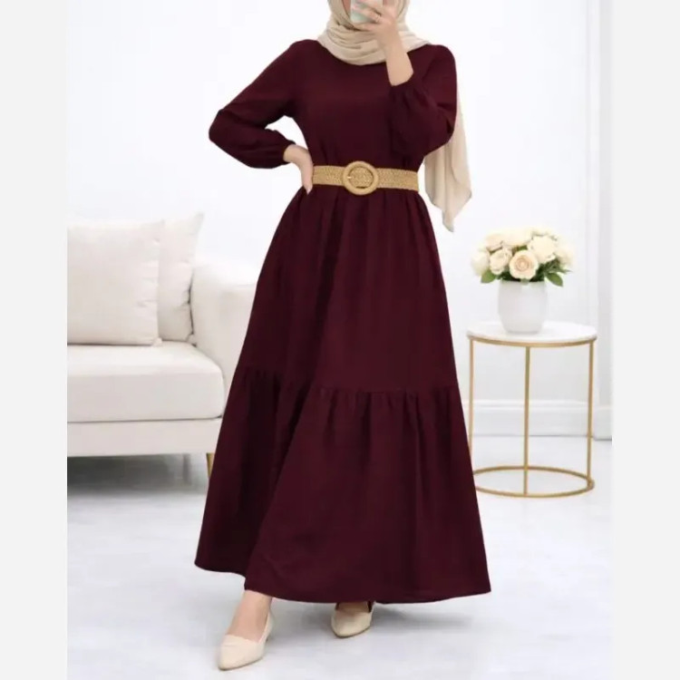 پیراهن ململ طرح آیدا یقه گره ای سایز 38 تا 48