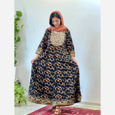 کرتی هندی زنانه جنس نخ وارداتی سایز بزرگ مدل کلوش قد 135