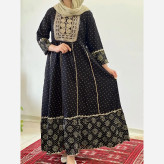 کرتی هندی زنانه جنس نخ وارداتی سایز بزرگ مدل کلوش قد 135