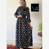ساحلی نخی طرح دار ماچ خنک و تابستانه فری سایز