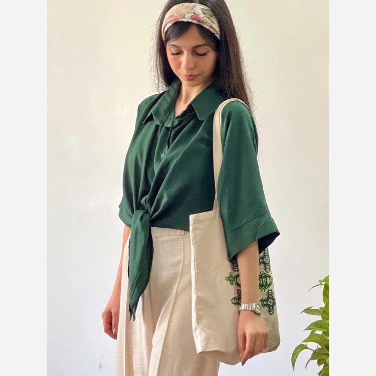 شومیز نخی گره ای خنک و تابستانه