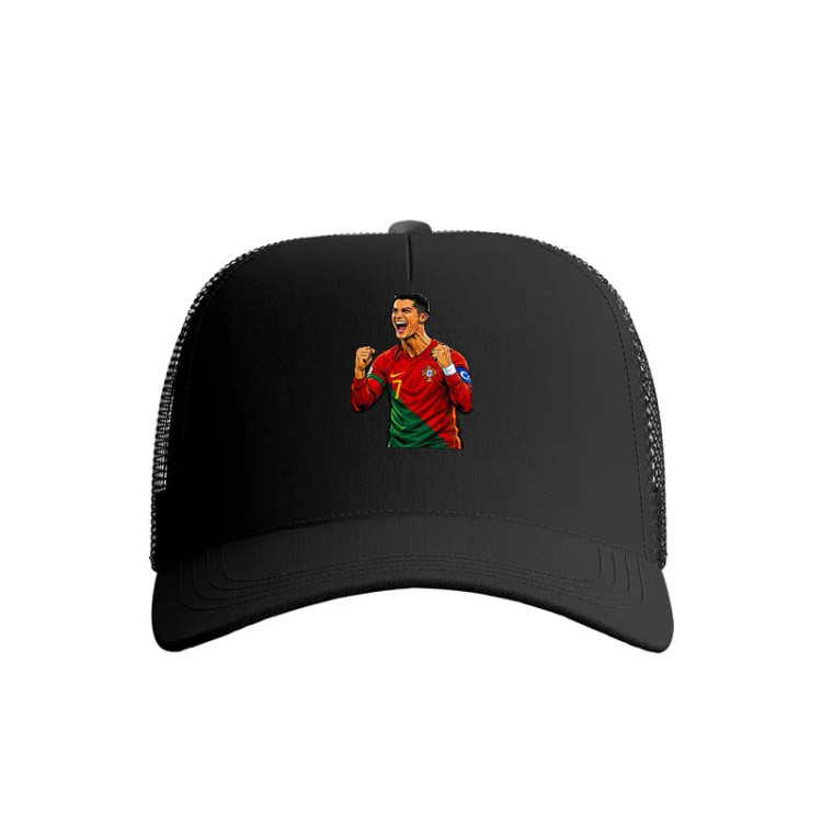 کلاه کپ مدل فوتبالی طرح کریستیانو رونالدو کد 819 جنس کتان
