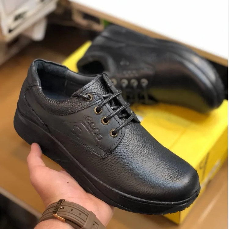 کفش چرم طبی مردانه طرح کلارک مشکی