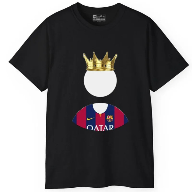 تی شرت آستین کوتاه مردانه مدل بارسلونا تاج