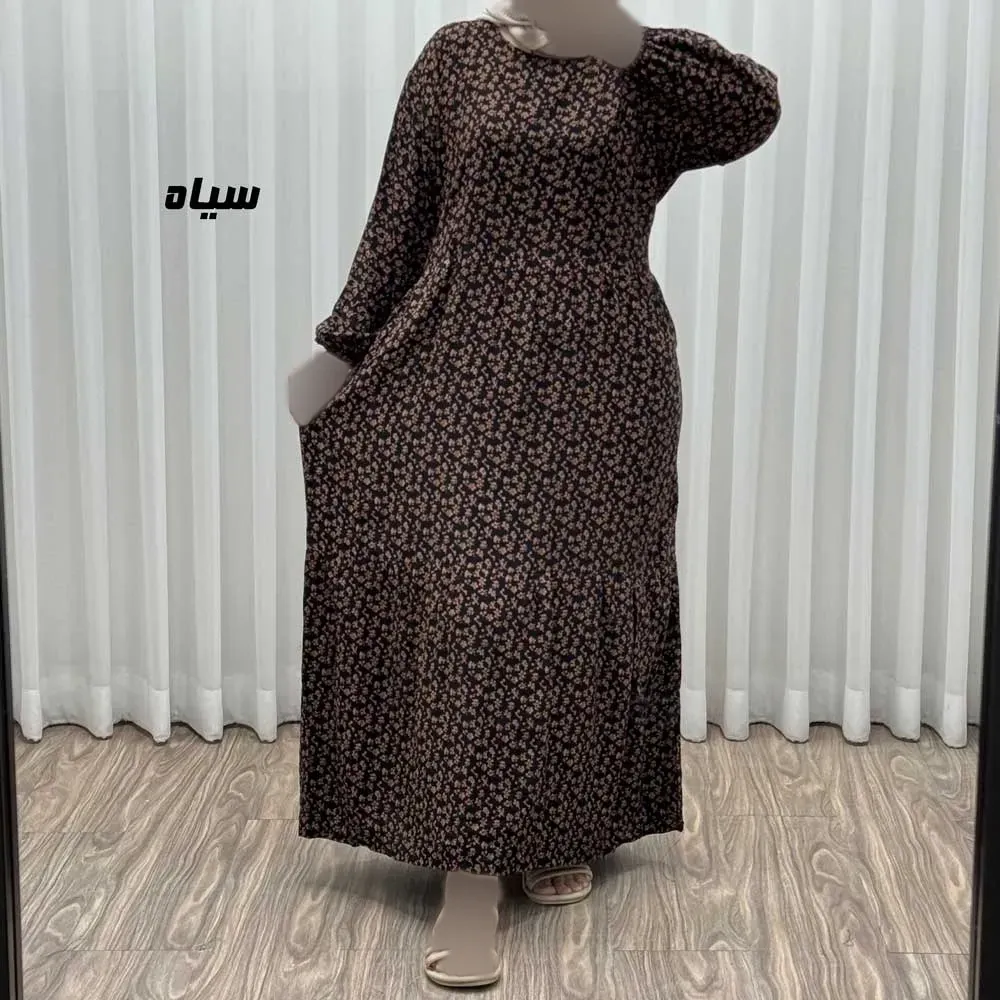 پیراهن ساحلی زنانه مدل ترلان نخی فری سایز کمر بنددار