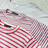 کراپ راه راه کبریتی چهارفصل زنانه دخترانه تنخور شیک سایز S M L XL XXL