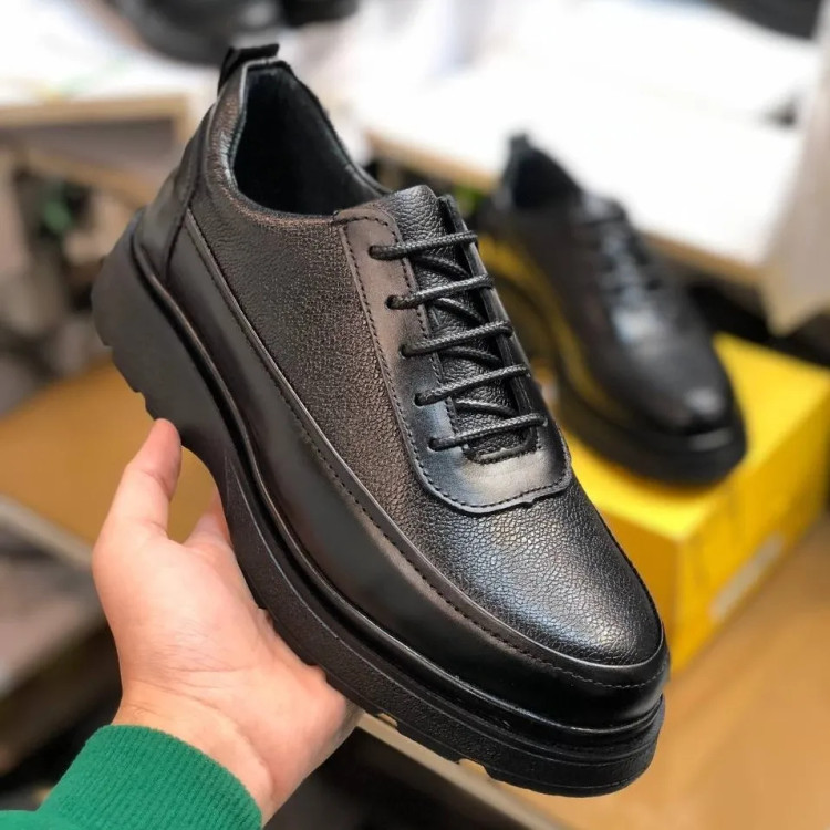 کفش چرم لژدار مردانه رخشی مدل لویز رنگ مشکی