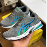 کفش اسیکس گت مردانه اسپرت رنگ طوسی زیره پیو کف دوخت کفی طبی