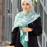روسری نخ کاستوم قواره 140 طرح شیوا سبز روشن