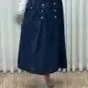 دامن لینن زنانه فری سایز قد 90 سانتیمتر