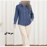 شومیز حریر شیشهای دکمهدار زنانه و دخترانه فری سایز مناسب تا سایز 50