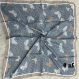 مینی اسکارف آبی نخ طرحبندی قواره 65×65 مناسب استفاده روزمره