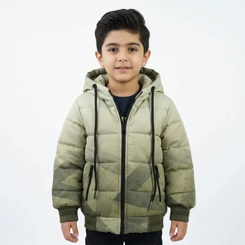 کاپشن پسرانه برزنتی آبرنگی سبز