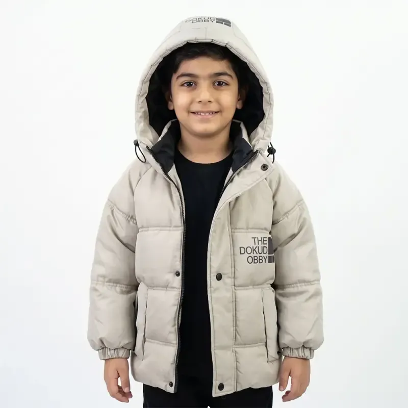 کاپشن پسرانه برزنتی خزدار کرم