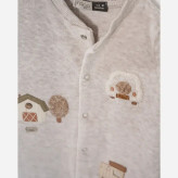 سرهمی مخمل پسرانه با کلاه طرح کانتری