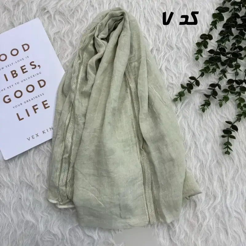 شال نخ کتان سنگشور مجلسی دور گان