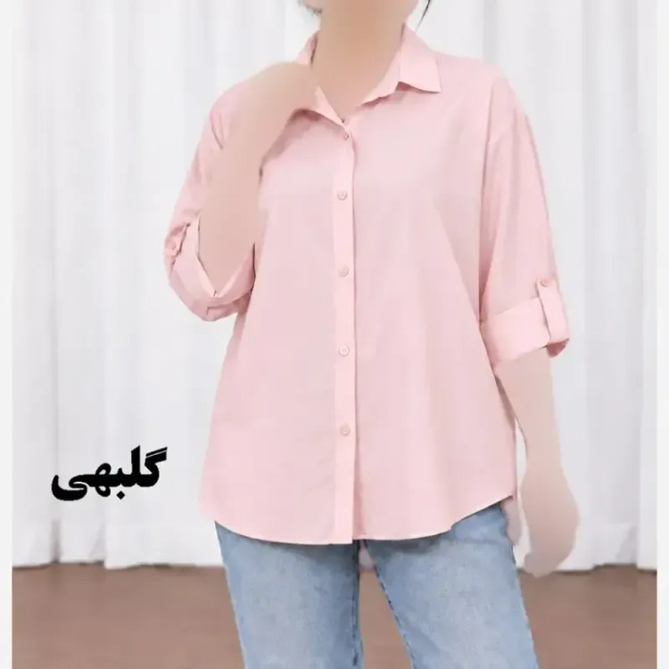 شومیز زنانه سیلک مودال آستین دکمه فری سایز چهارفصل