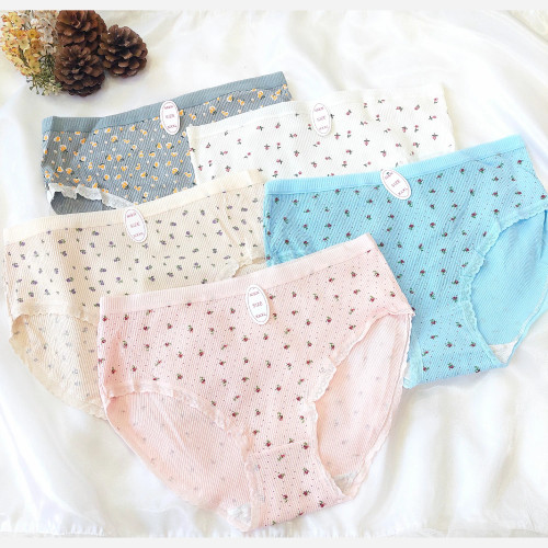 پک شورت زنانه عروسکی کبریتی نخی سایز بزرگ سه ایکس (3X) شکوفه سه عددی