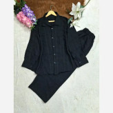 ست شومیز و شلوار زنانه جنس کوک دوزی سایز بزرگ رنگ بندی متنوع