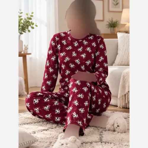 ست بلوز شلوار مخمل زنانه طرح سه بعدی سایز 36 تا 48