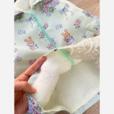 سویشرت خز بلند دخترانه مدل فرشته رویه مموری ضدآب رنگ سبز و سرمه ای سایز 40 تا 60